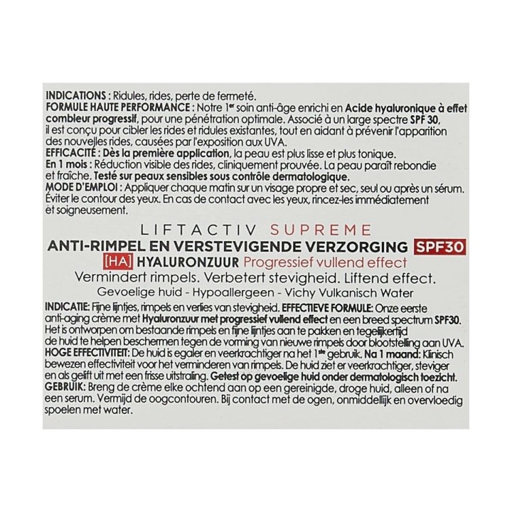 Anti-Age Dagcreme Vichy LiftActiv Suprème SPF 30 (50 ml)