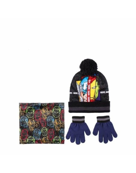 Hat, Gloves and Neck Warmer The Avengers Grey