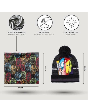 Hat, Gloves and Neck Warmer The Avengers Grey