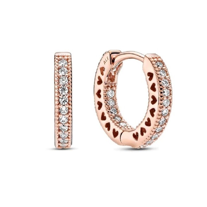 Øreringe til kvinder Pandora 280585CZ Rustfrit stål Sterling sølv 925