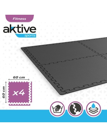 Tatami-Boden Aktive Dunkelgrau (4 Stück)