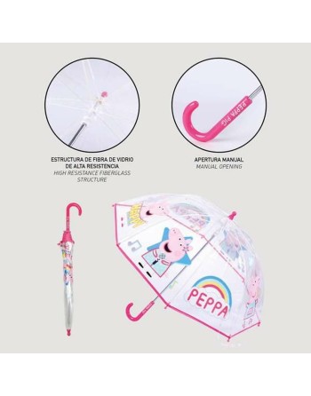 Parapluie Peppa Pig Rose 100 % POE