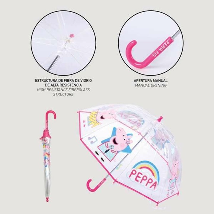 Paraply Peppa Pig Pink 100 % POE