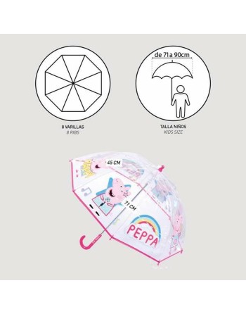 Parapluie Peppa Pig Rose 100 % POE