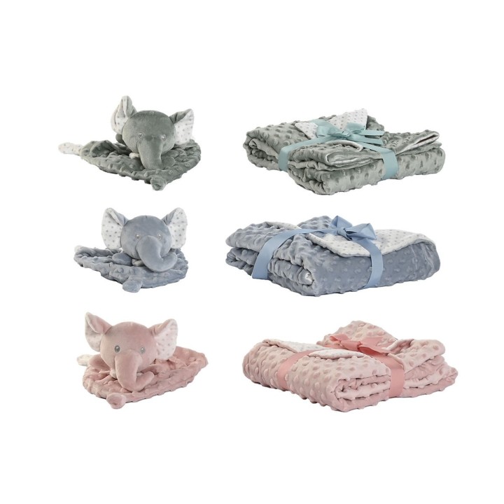 Gavesæt til baby Home ESPRIT Blå Grøn Pink Polyester (3 enheder)