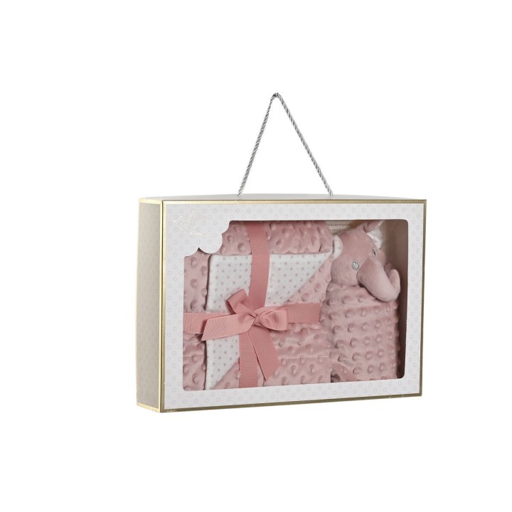 Set Regalo per Neonati Home ESPRIT Azzurro Verde Rosa Poliestere (3 Unità)