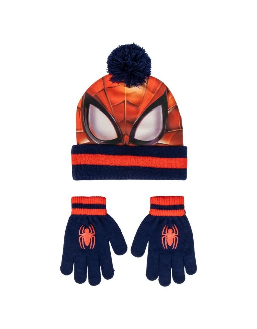 Gorro y Guantes Spider-Man Rojo