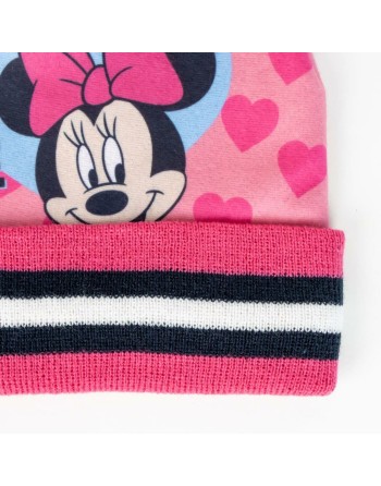 Hat & Gloves Minnie Mouse Pink (One size)