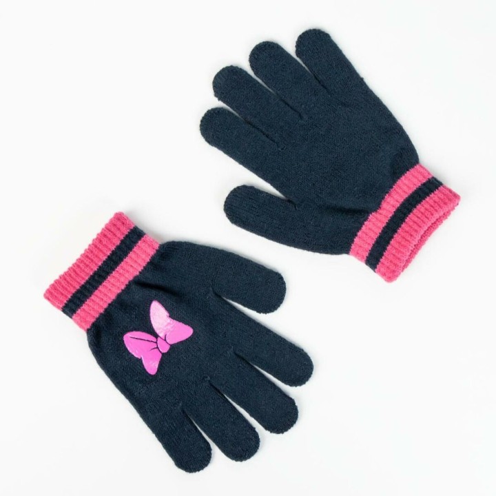 Berretto e Guanti Minnie Mouse Rosa (Taglia unica)