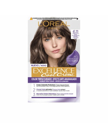 Permanent Colour Creme L'Oreal Make Up Excellence Cool Creme 6.11-rubio oscuro ceniza