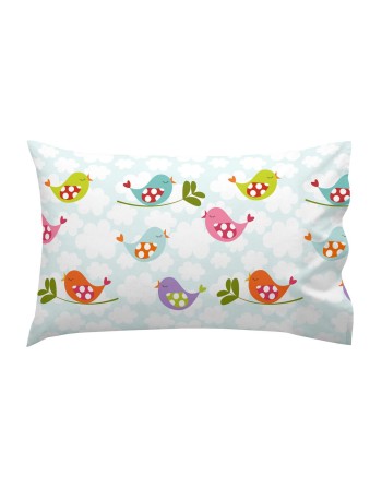 Set di Lenzuola per Culla HappyFriday Mr Fox Little Birds Multicolore Culla Neonato 2 Pezzi