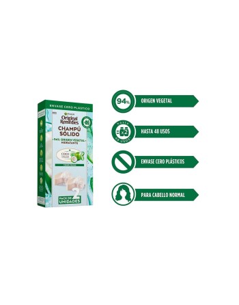 Shampoo Bar Garnier Original Remedies X Moisturizing Coconut 2 Units 60 g