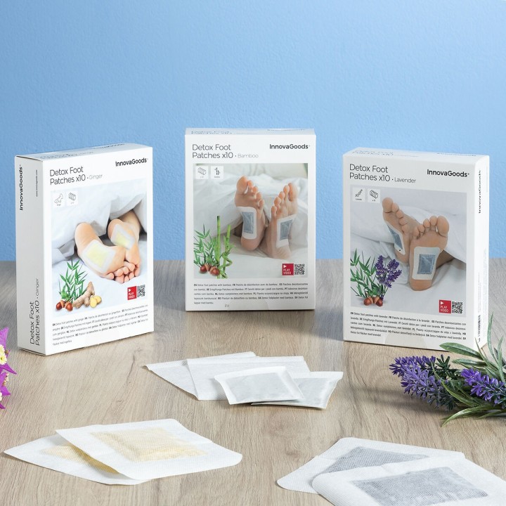 Patchs Détoxifiants pour les pieds Lavender InnovaGoods 10 Unités
