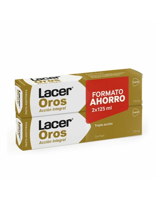 Dentifricio Tripla Azione Lacer Oro 2 x 125 ml (2 Pezzi)