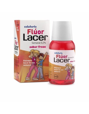 Bain de Bouche Lacer Flúor Junior Fluor Fraise 100 ml