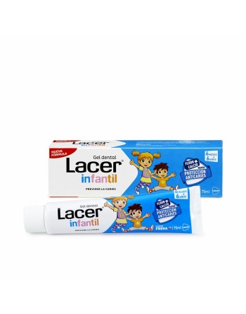 Dentifricio Lacer Per bambini Fragola (75 ml)