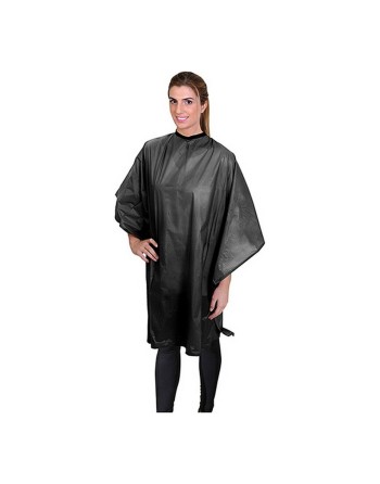 Hairdressing Cape Eurostil Black (130 x 112 cm)