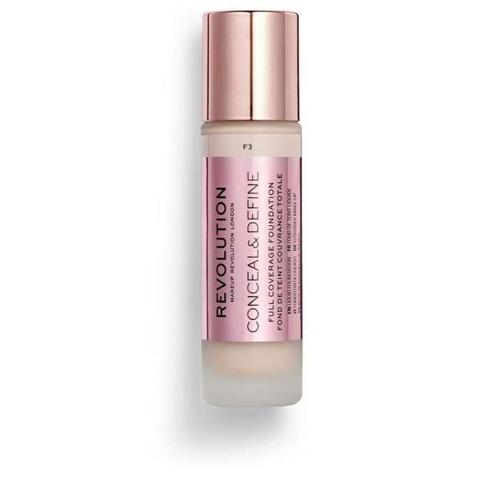 Flydende makeup foundation Revolution Make Up Conceal & Define F3 (23 ml)