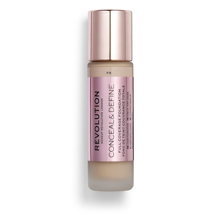 Base de Maquillaje Fluida Revolution Make Up Conceal & Define Nº F9 (23 ml)