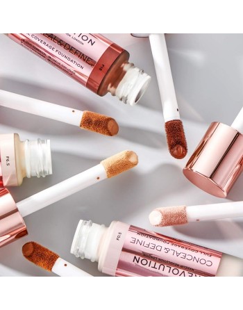 Base de Maquillaje Fluida Revolution Make Up Conceal & Define Nº F9 (23 ml)