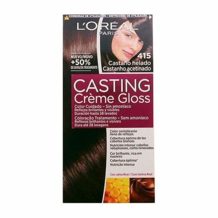 Tintura Senza Ammoniaca Casting Creme Gloss L'Oreal Make Up Casting Creme Gloss Castano Freddo 180 ml