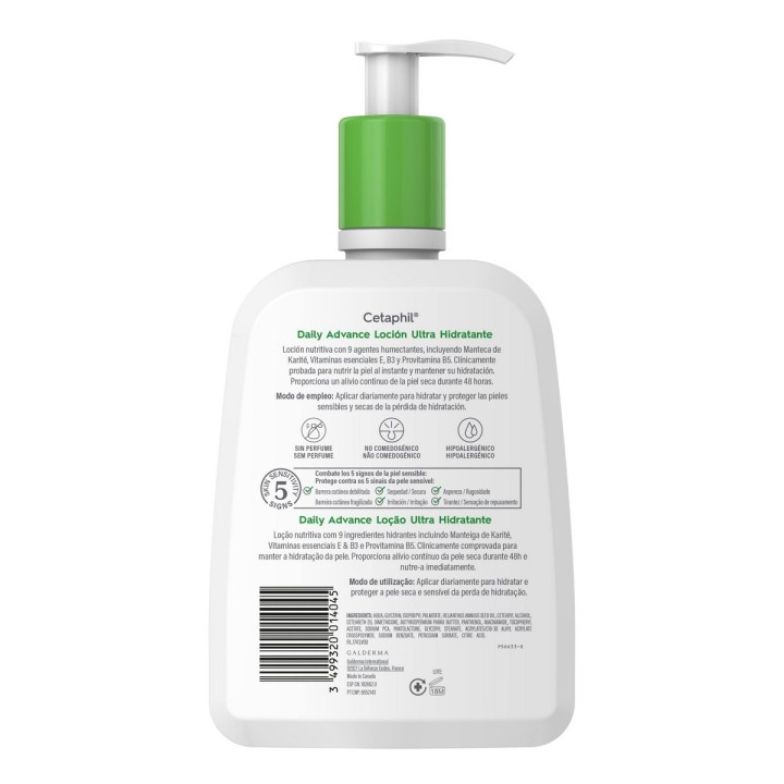 Ultra Fugtgivende Creme Cetaphil Daily Advance 473 ml
