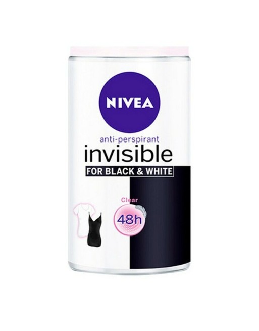 Roll-On Deodorant Black &amp; White Invisible Nivea (50 ml)