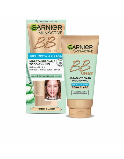Crema Hidratante con Color Garnier Skinactive Bb Cream Light 50 ml Spf 25