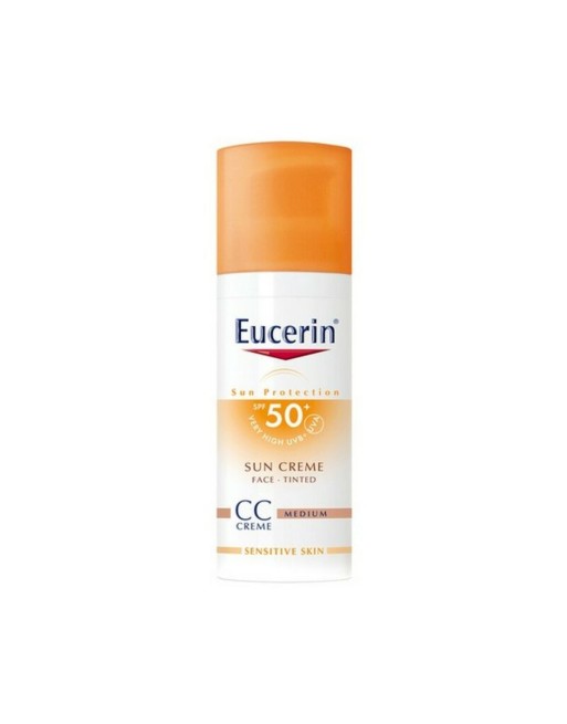 Crème Solaire Avec Couleur Eucerin Photoaging Control Tinted Moyen SPF 50+ (50 ml)