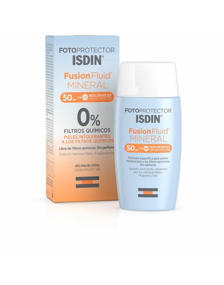 Solcreme til ansigtet Isdin Fotoprotector Fusion Fluid Mineral SPF 50+ 50 ml