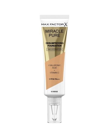 Base de Maquillaje Fluida Max Factor Miracle Pure 55-beige SPF 30 (30 ml)