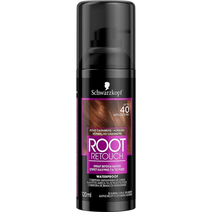 Spray Temporal Corrector de Raíces Schwarzkopf rojo cashmere (120 ml)