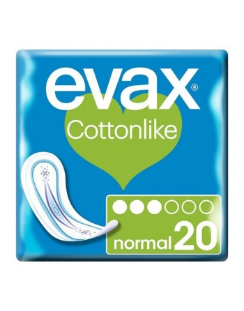 Compresses Normales sans Ailes Evax Cottonlike (20 uds) 20 Unités