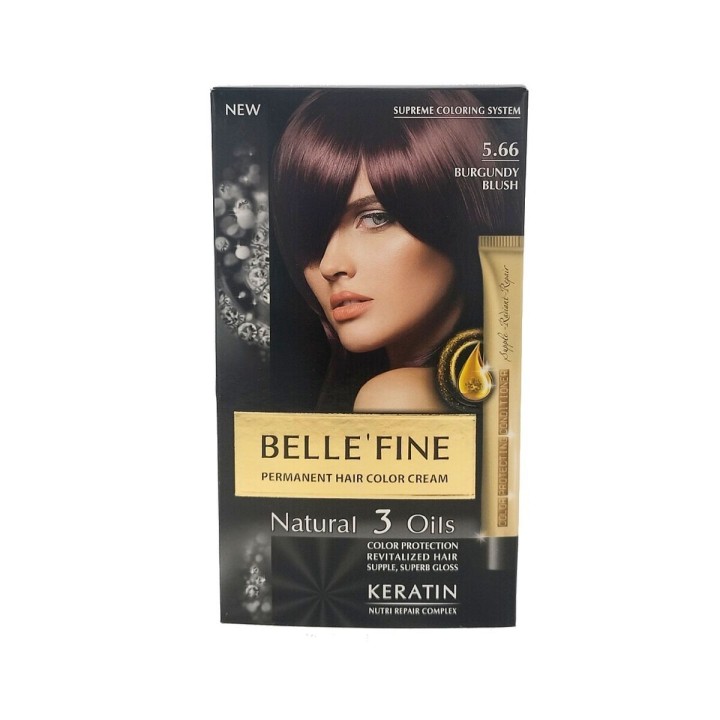 Permanent Farve Belle´Fine Nº 5.66 Rød Bourgogne (30 ml)