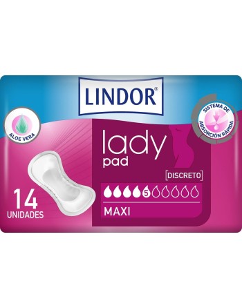 Assorbenti da incontinenza Lindor Lady Pad Maxi 14 Unità