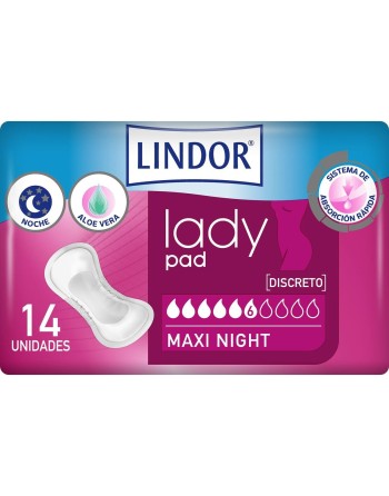 Inkontinens Hygiejnebind Lindor Lady Pad Maxi Nat 14 enheder