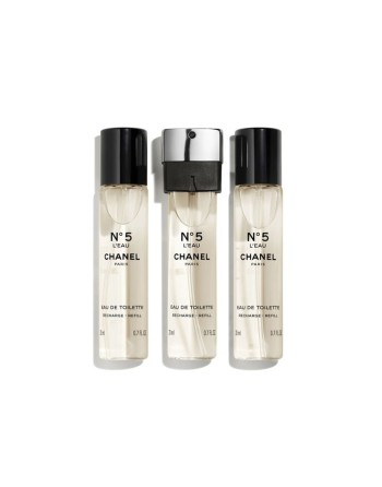Set de Perfume Mujer Chanel N°5 L'Eau EDT 3 x 20 ml Recargable