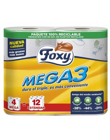 Papier Toilette Foxy Mega3 (4 Unités)