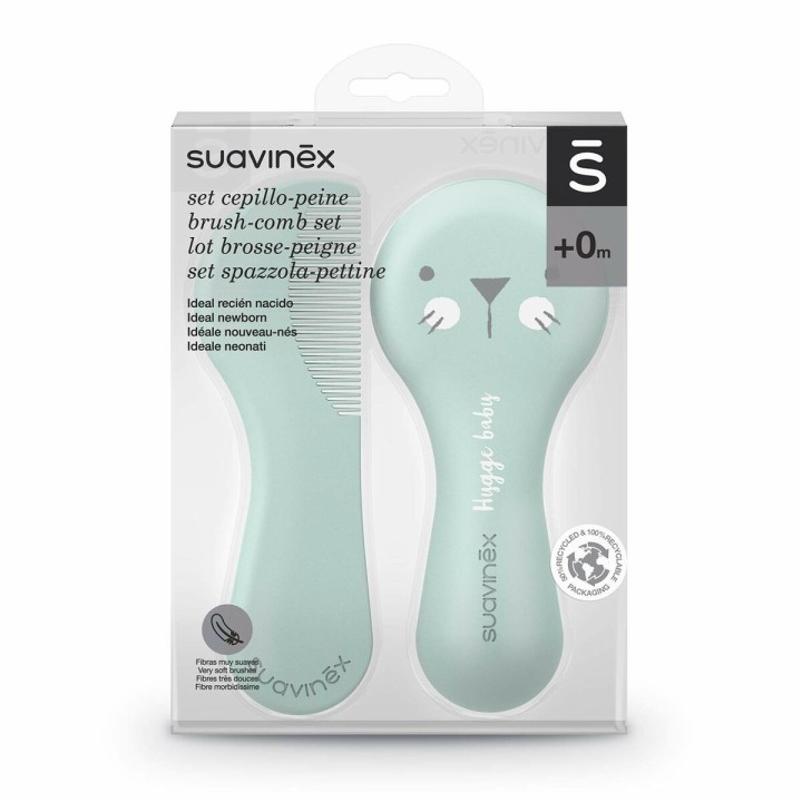 Ensemble de peignes/brosses Suavinex Hygge Baby Vert 2 Unités (2 Pièces)