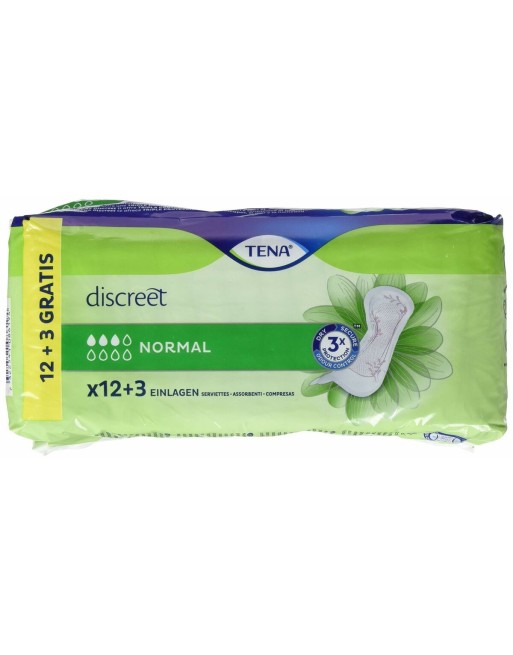Incontinence Sanitary Pad Tena Discreet 15 Units (Parapharmacy)