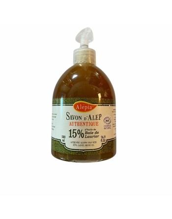 Liquid Soap Alepia Jabón De Alepo Dosage dispenser Laurel berry oil 500 ml