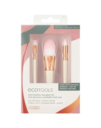 Set de Brochas de Maquillaje Ecotools Ready Glow Edición limitada 3 Piezas