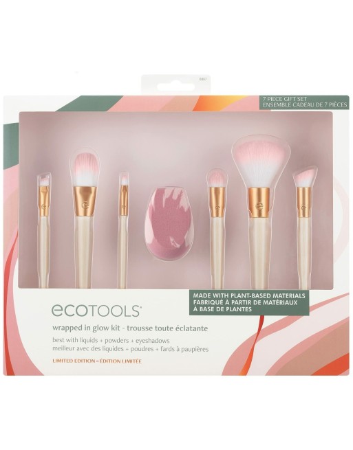 Sæt med Makeup Børster Ecotools Wrapped In Glow Limited edition 7 Dele