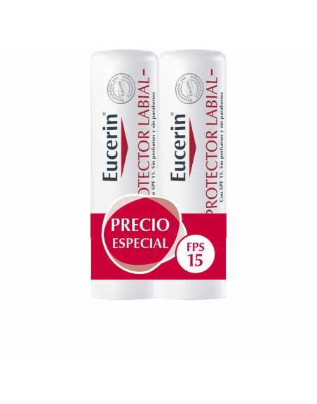 Lip balm Eucerin Protector Labial Lote 2 Units Spf 15 Pack 4,8 g