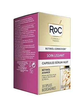 Sérum visage Roc Line Smoothing Rétinol Nuit 30 Capsules