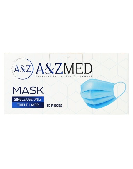 Mascarilla Quirúrgica Desechable de 3 Capas A & Z (50 Unidades)