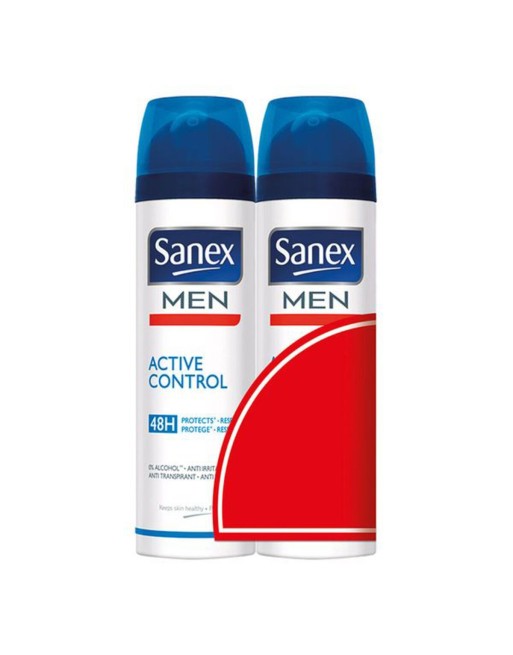 Spray déodorant Men Active Control Sanex Men Active Control H (2 pcs) 200 ml