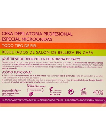 Cera Depilatória Corporal Sensaciones Taky (400 g)