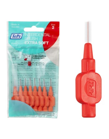 brosses interdentaires Tepe Rouge Super doux (8 Pièces)