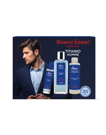 Set de Perfume Hombre Alvarez Gomez Titanio Homme 3 Piezas